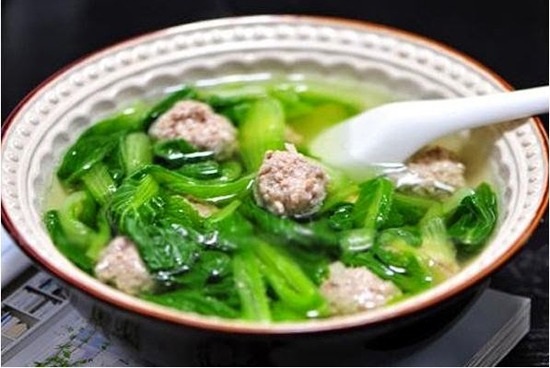 CANH CẢI THỊT BẰM